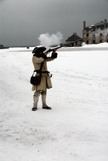Ft Niagara soldier in the winter